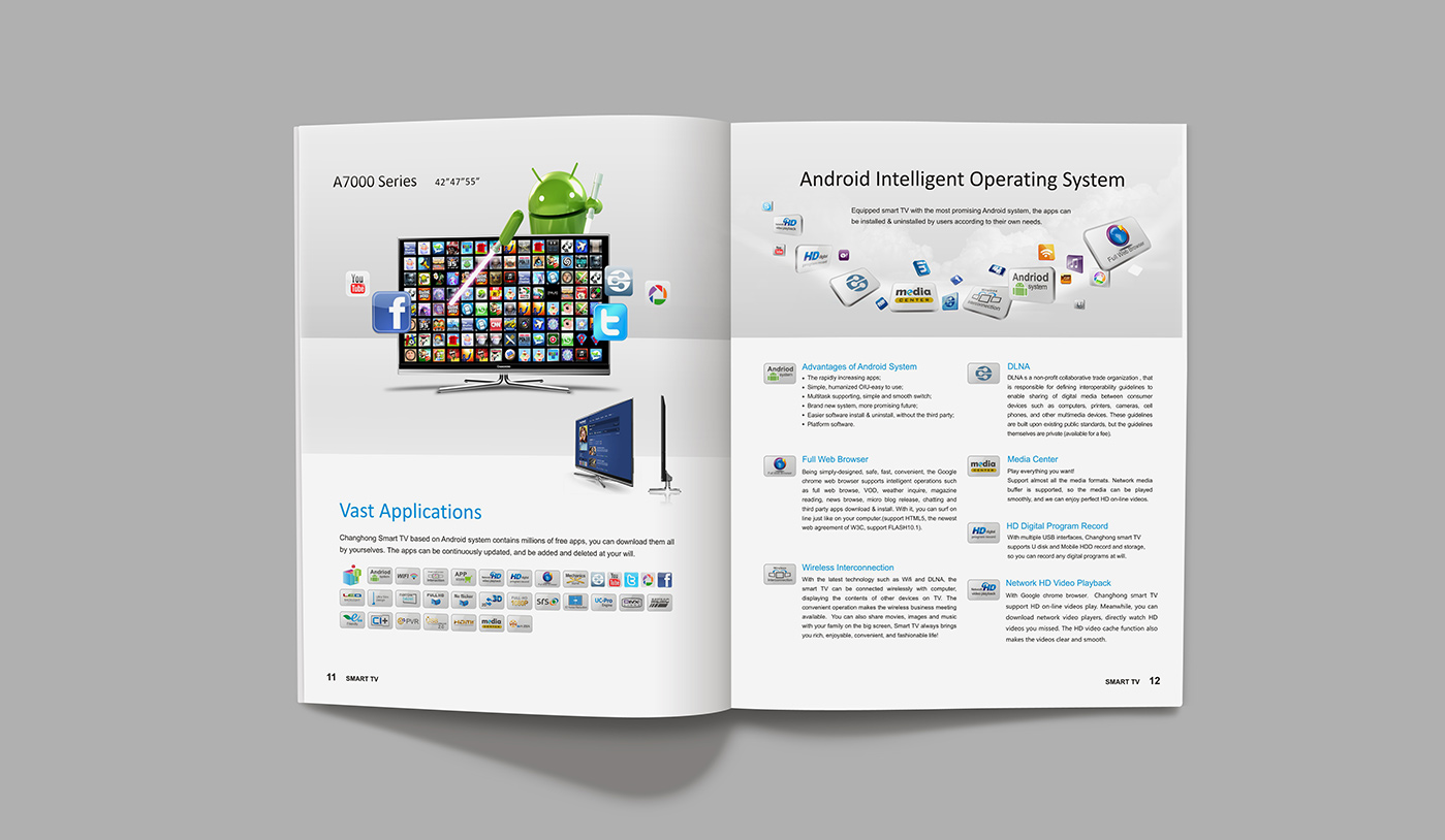 長虹電視海外宣傳畫冊設(shè)計(jì)